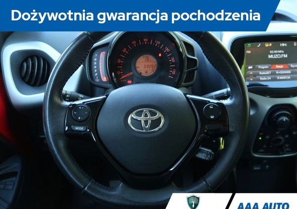 Toyota Aygo cena 33000 przebieg: 59255, rok produkcji 2015 z Miastko małe 211